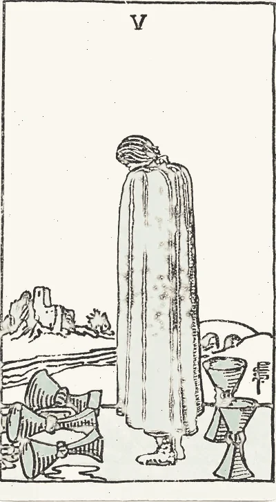 塔罗牌：圣杯五