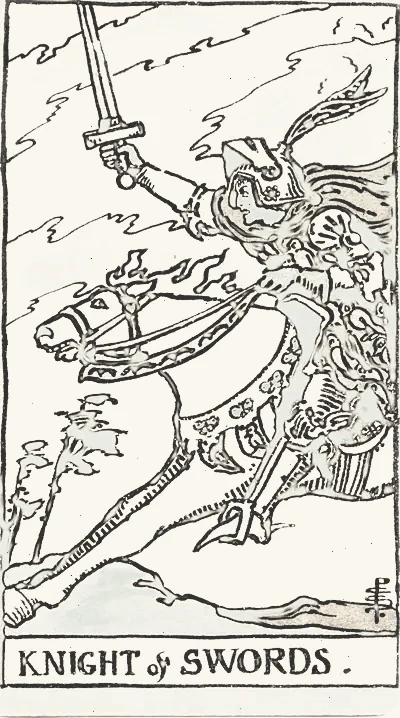 Knight of Swords tarot card