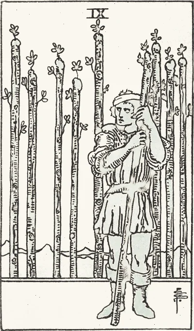 Nine of Wands tarot card