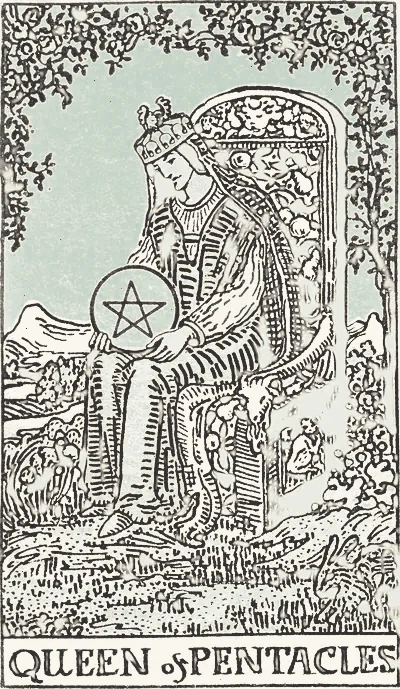 塔罗牌：星币王后