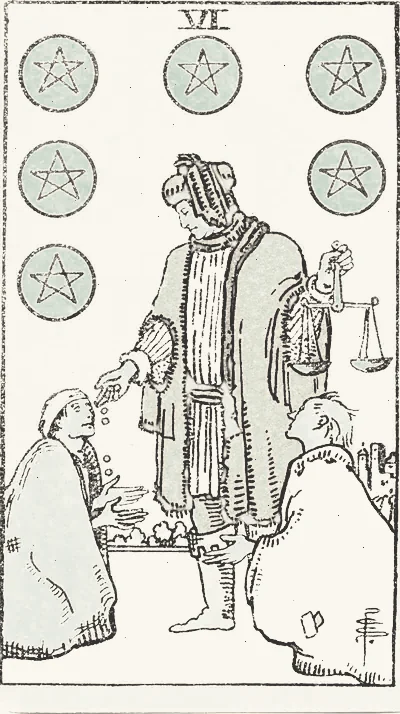 Six of Pentacles tarot card