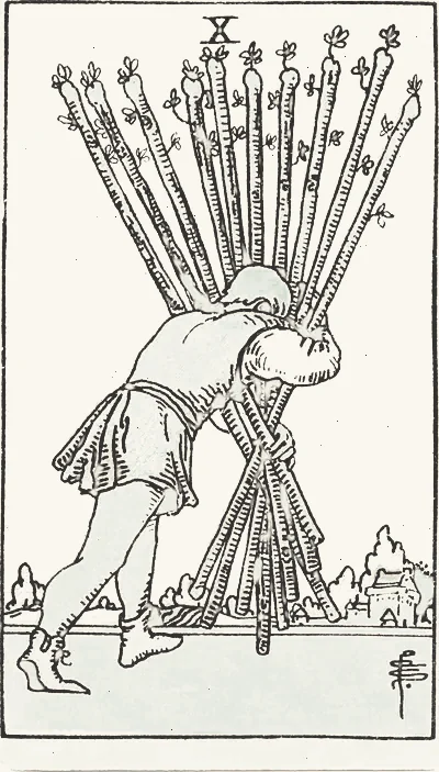 Ten of Wands tarot card