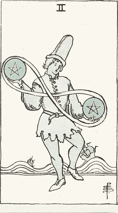 Two of Pentacles tarot card