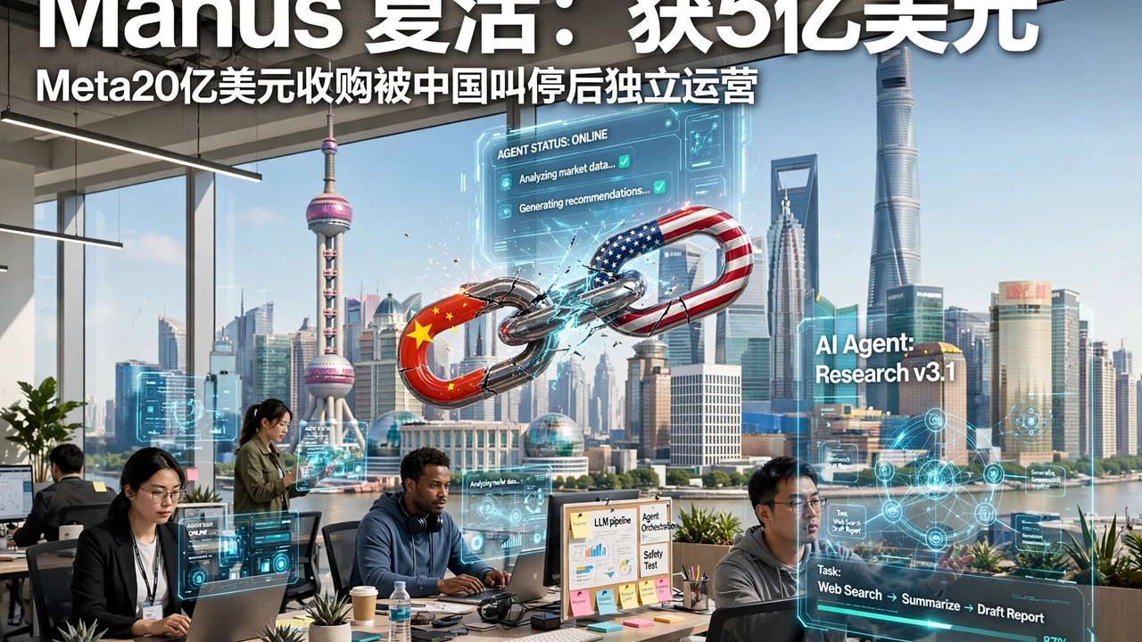 Manus 母公司完成超 5 亿美元融资：Meta 收购被叫停后独立运营