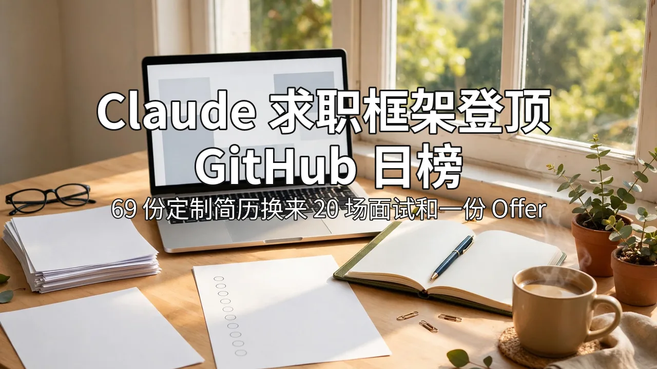Claude-Powered Job-Search Framework Tops GitHub Daily Trending: 69 Applications, 20 Interviews, One AI Engineer Offer