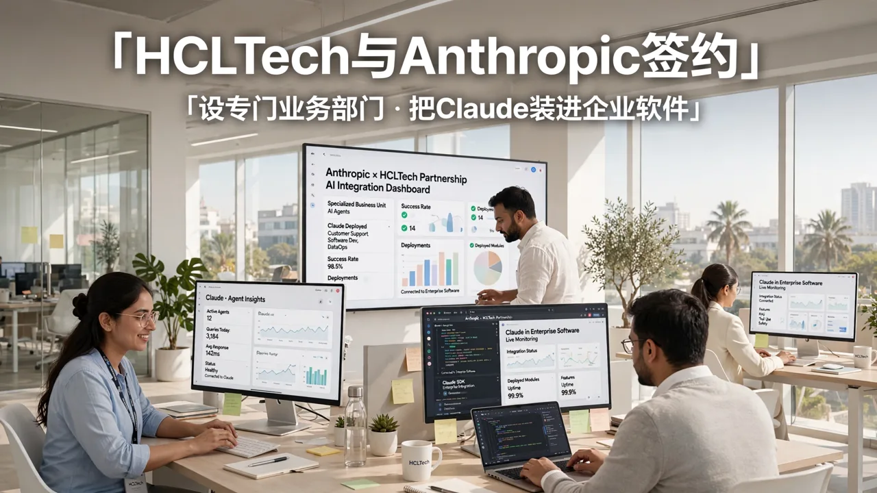 印度 IT 巨头 HCLTech 与 Anthropic 签约:设专门业务部门推广企业智能体