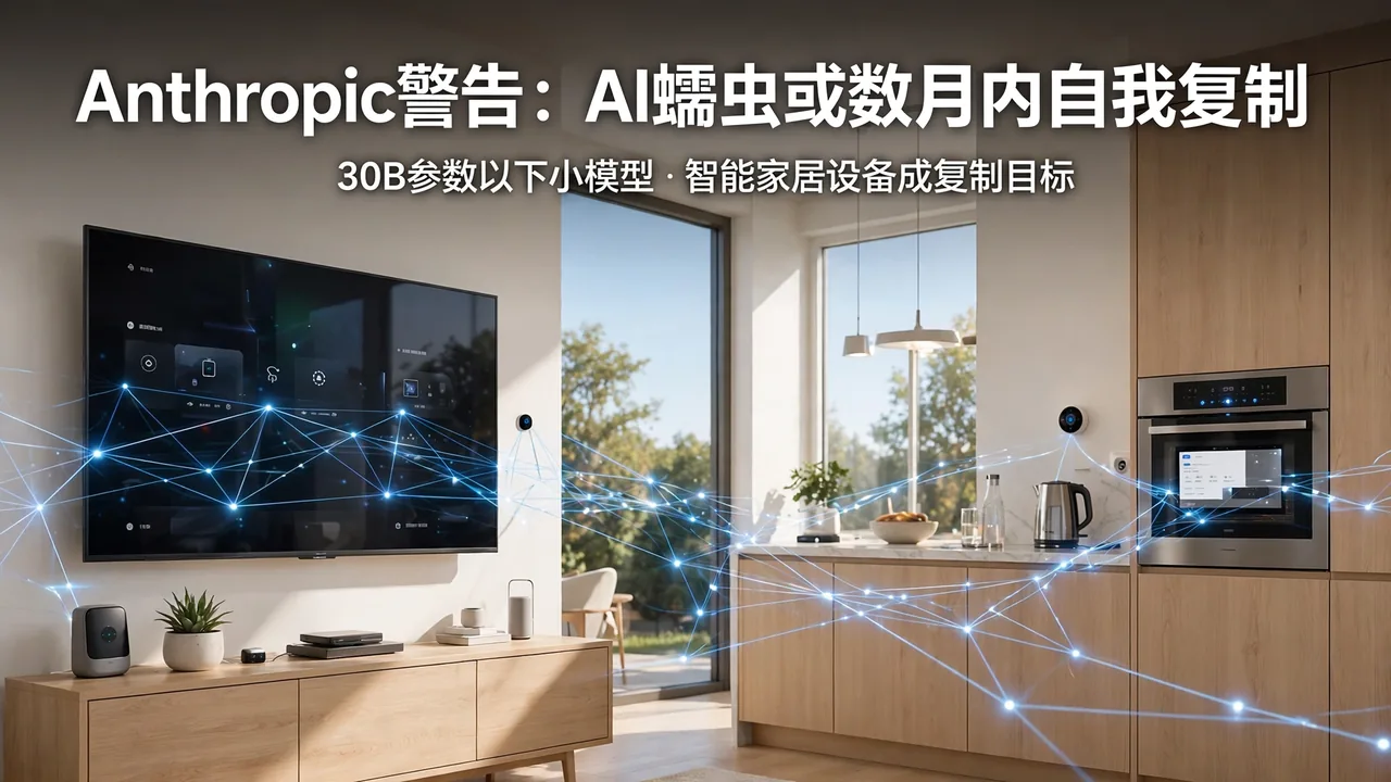 Anthropic 警告:小模型或数月内能自我复制,智能家居设备成目标