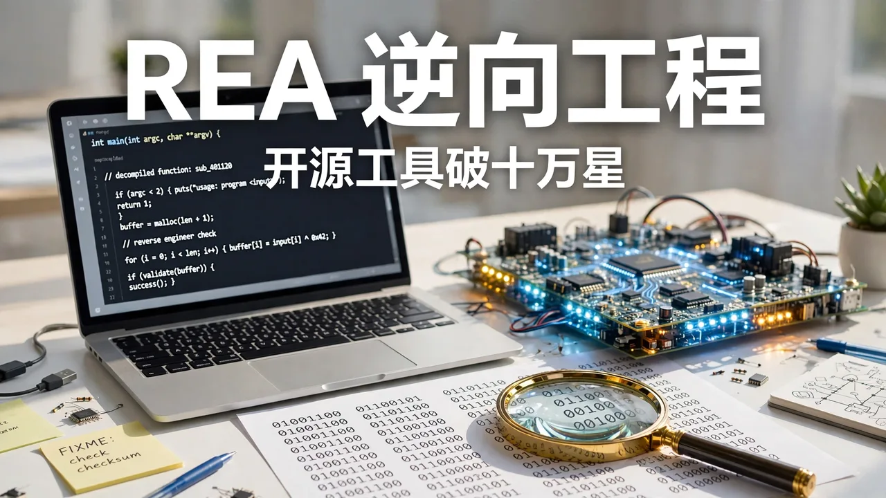 实测 REA:让智能体逆向任意软件,一周十万星