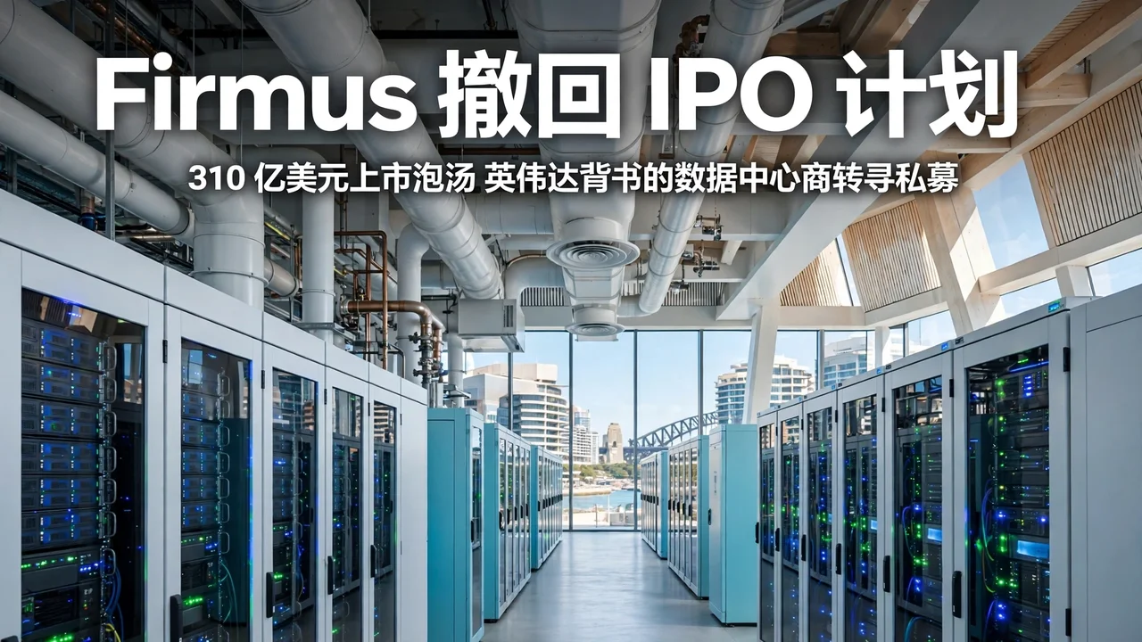 英伟达支持的 Firmus 撤回 310 亿美元 IPO,原为澳洲近 30 年最大上市