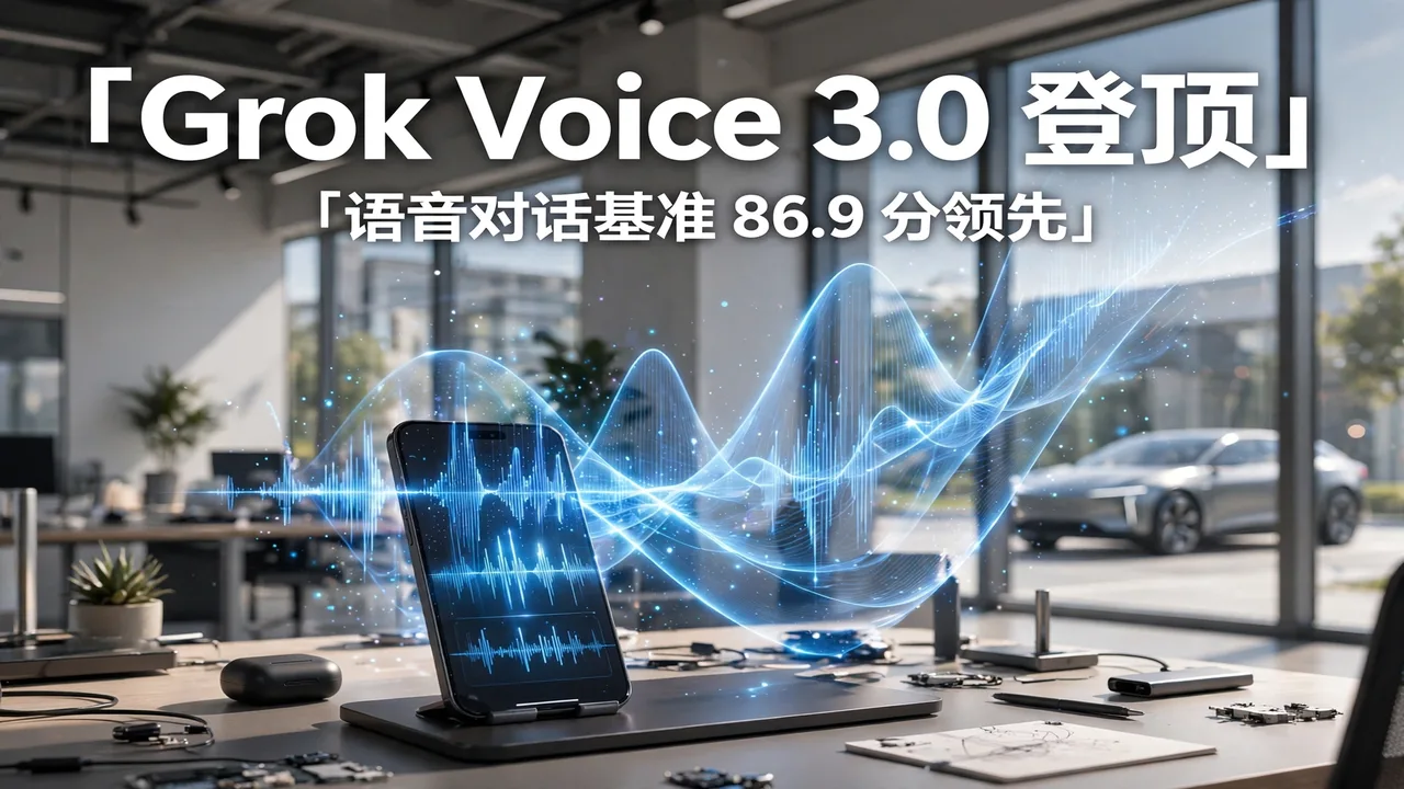 xAI 发布 Grok Voice 3.0:语音对话基准登顶,价格不变