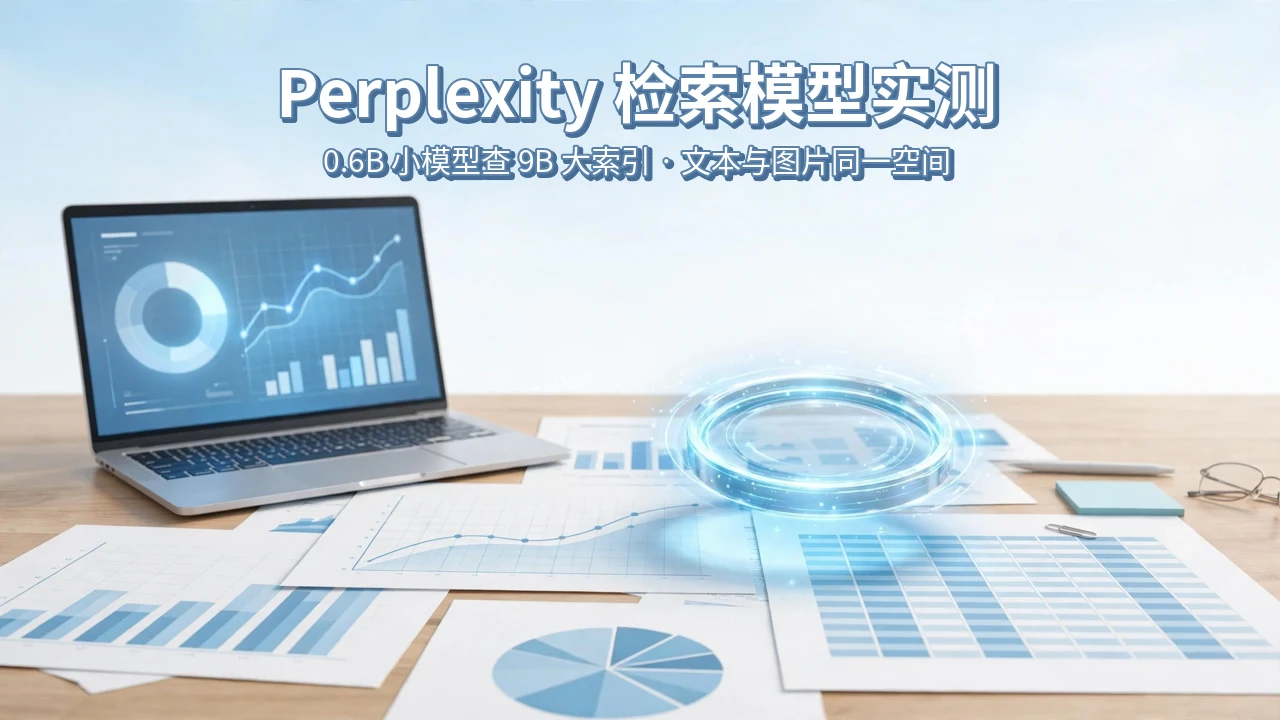 实测 Perplexity pplx-embed-v2-late:0.6B 小模型,查 9B 大索引