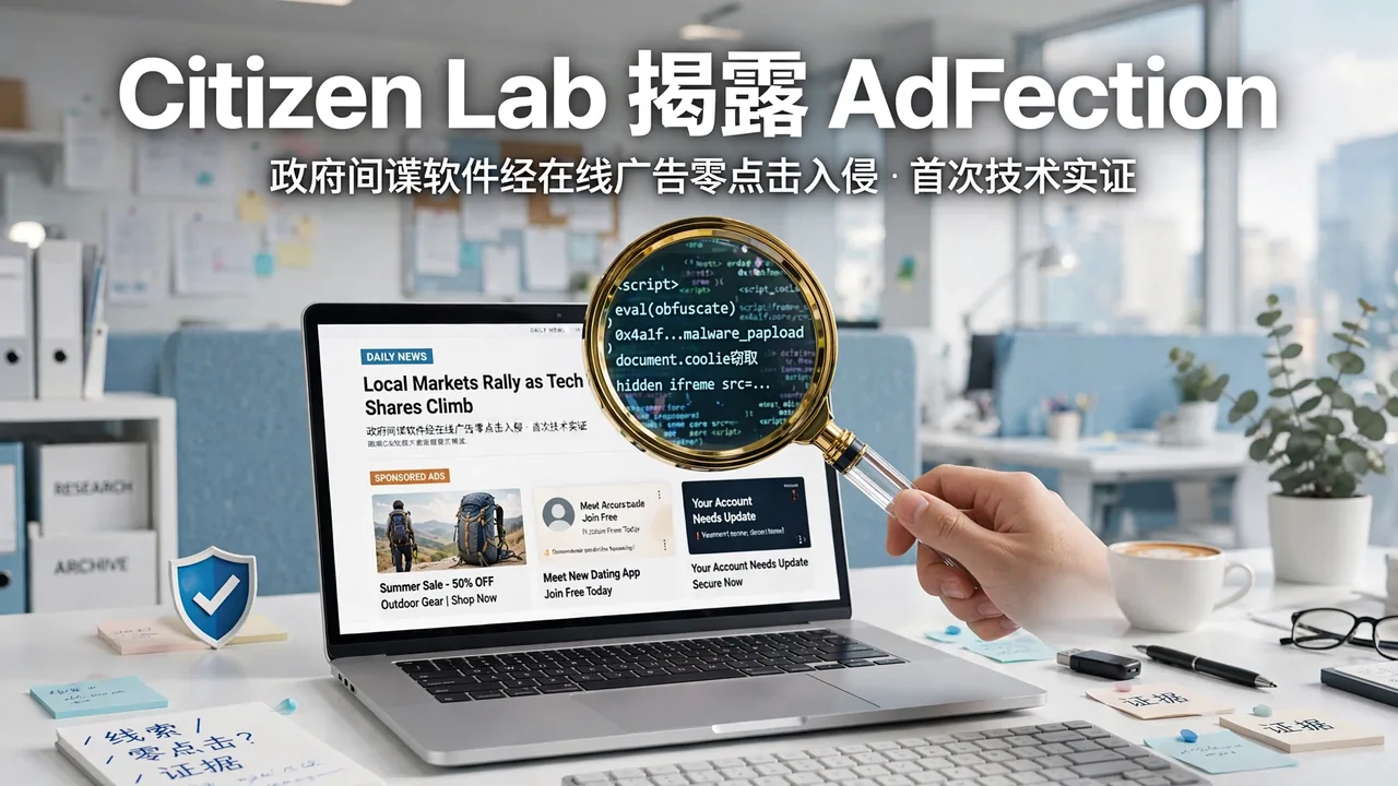 Citizen Lab 揭露「AdFection」:政府间谍软件经在线广告零点击投毒,首次获技术实证