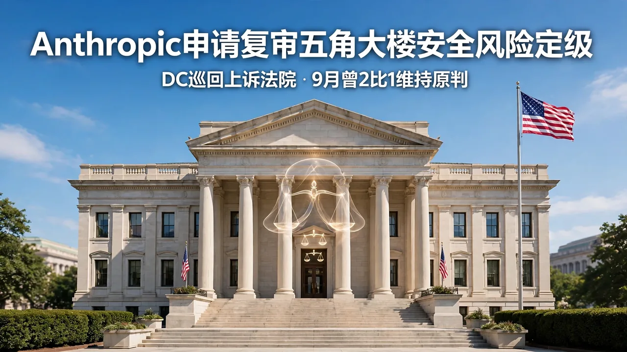 Anthropic 申请复审:挑战五角大楼「国家安全供应链风险」定级