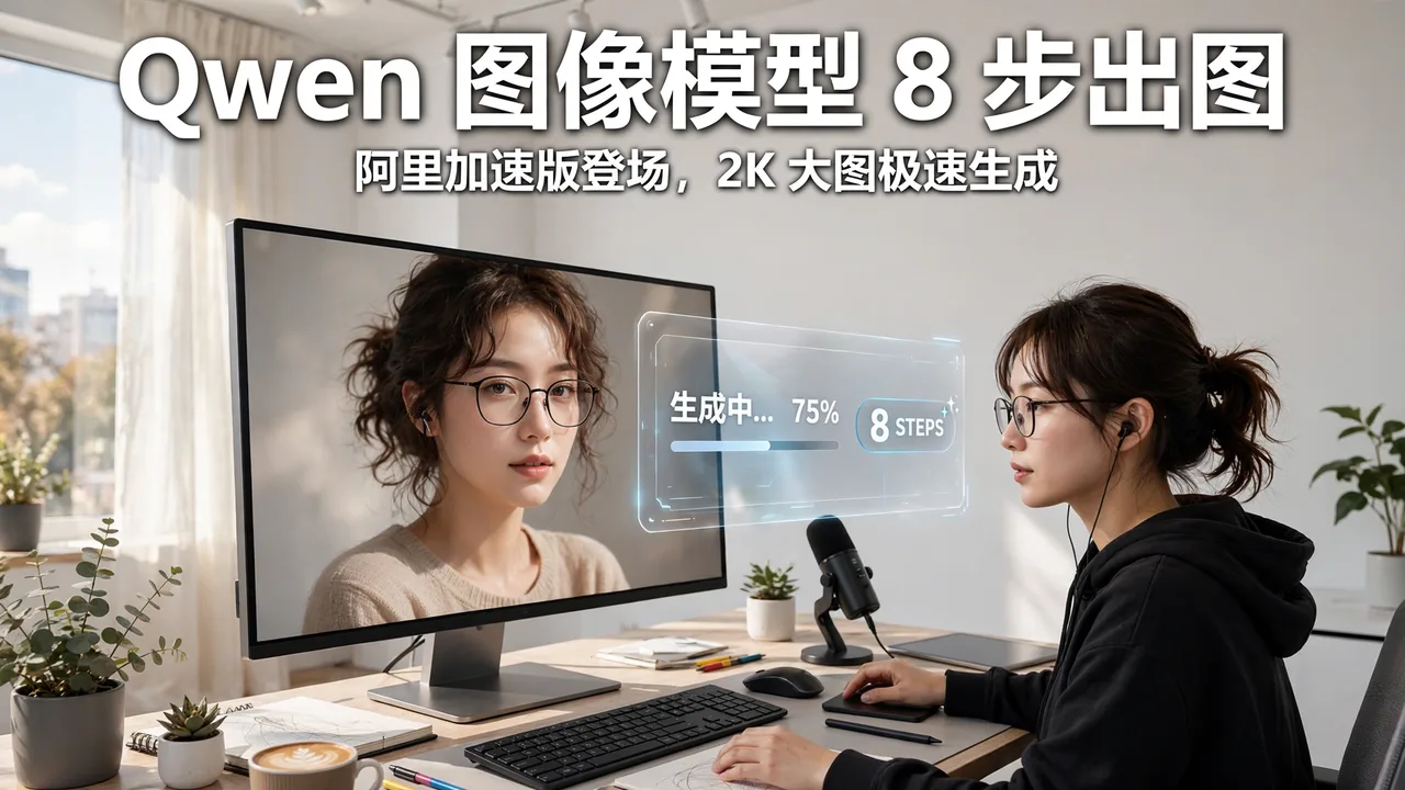Qwen-Image-2.1-Turbo 登场:8 步去噪直出 2K 大图