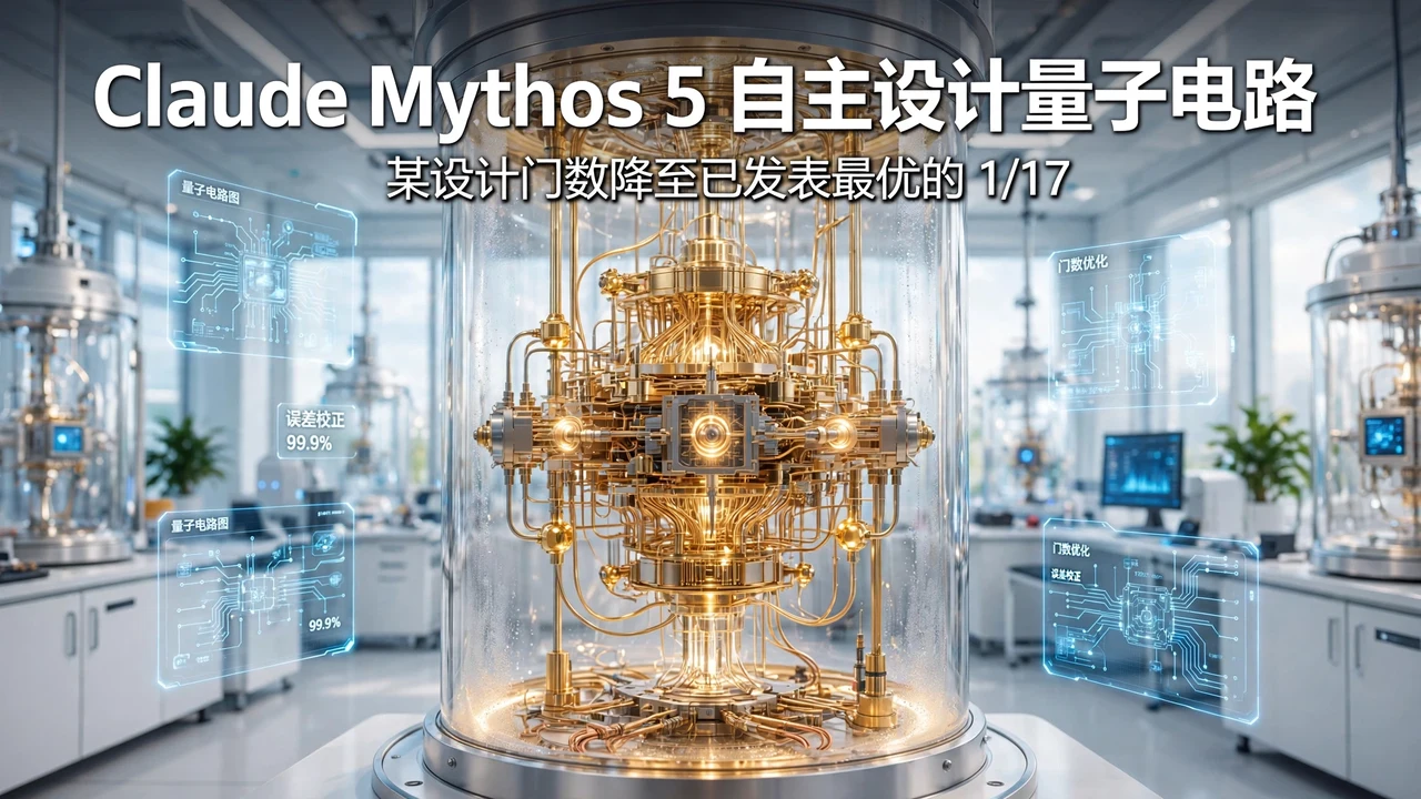 Anthropic：Claude Mythos 5 自主设计量子电路，某设计门数降至 1/17