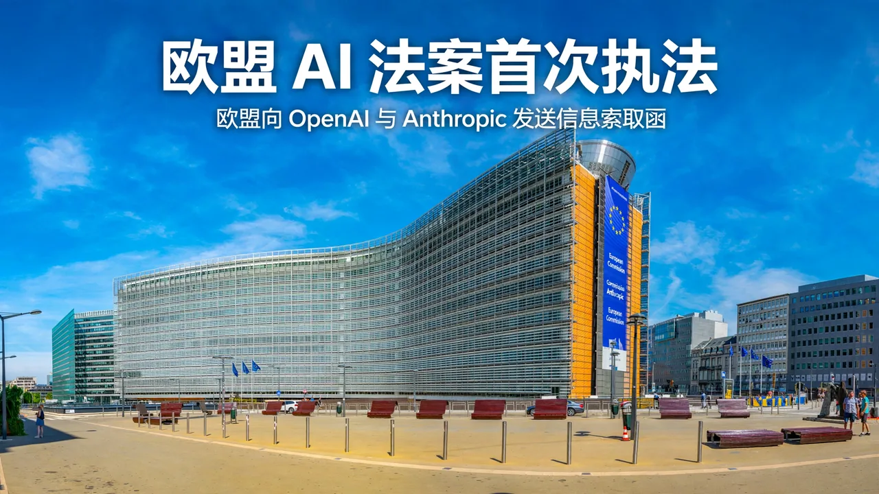 欧盟宣布 AI 法案首次执法:OpenAI 与 Anthropic 遭信息索取函调查