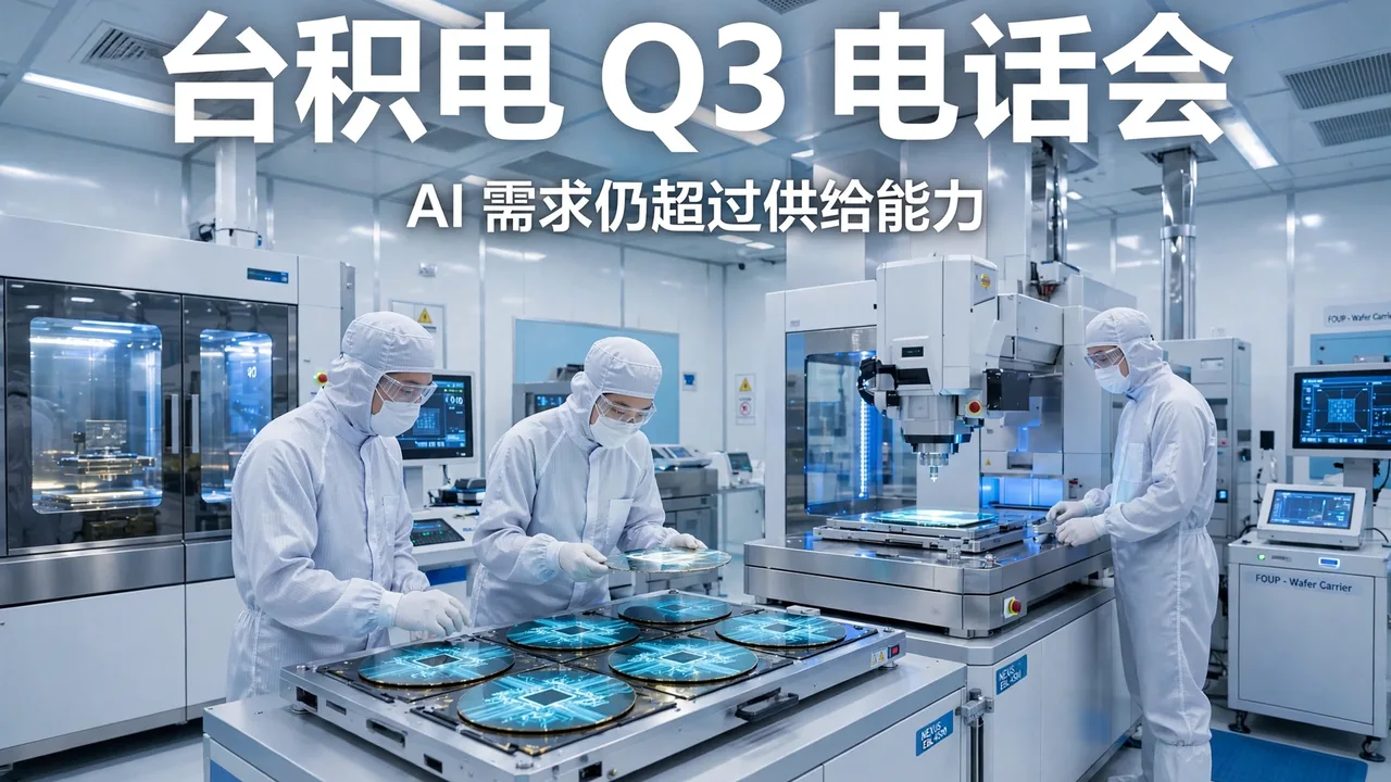 台积电 Q3 电话会:AI 需求仍超过供给能力