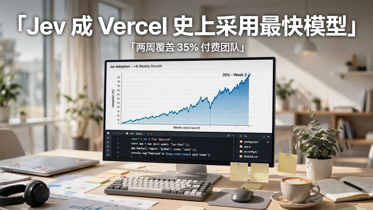TypeSafe Jev 成 Vercel 史上采用最快模型：两周覆盖 35% 付费团队