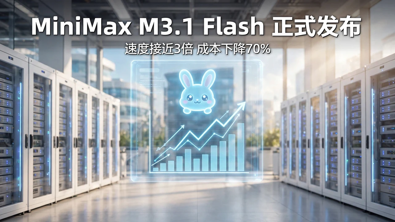 MiniMax M3.1 Flash 正式发布：推理速度接近 3 倍，成本下降 70%