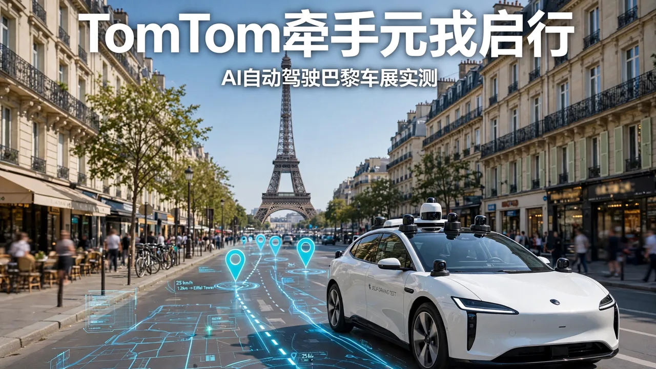TomTom 与元戎启行签约合作 AI 自动驾驶:巴黎车展开放道路演示