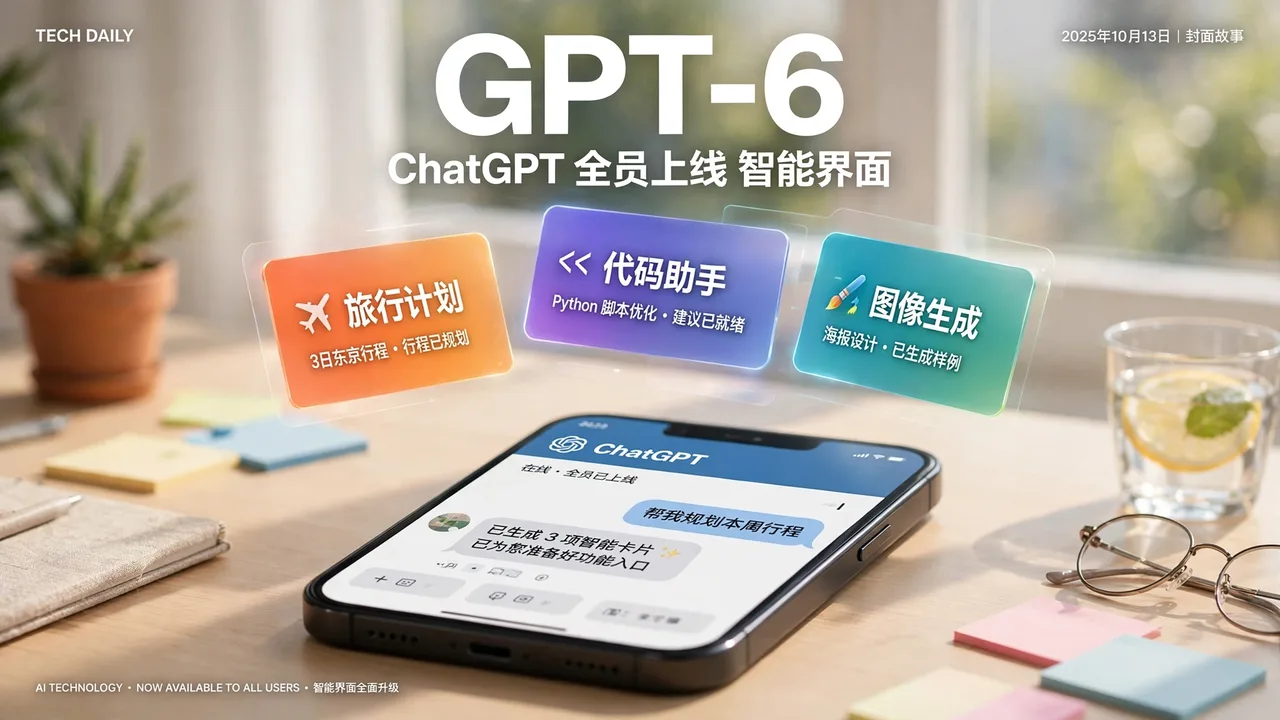 实测 GPT-6:智能界面上线 ChatGPT,搜索类回答快 44%