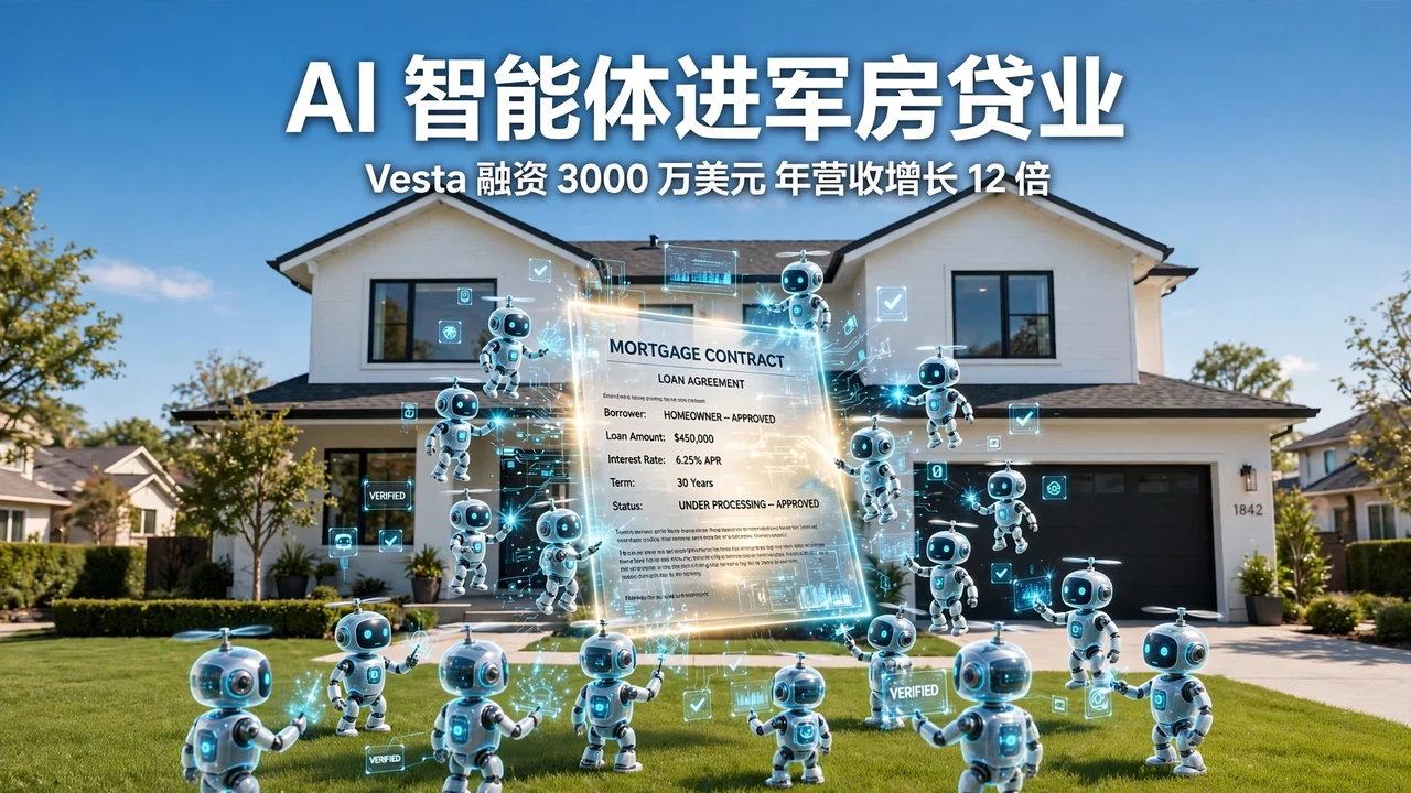 Vesta 融资 3000 万美元：AI 房贷软件，年营收增长 12 倍