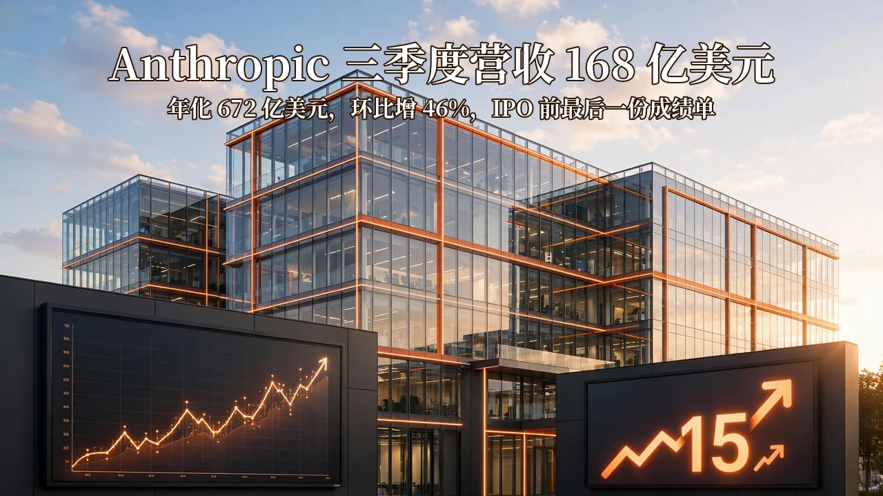 Anthropic 三季度营收 168 亿美元:上市前最后的成绩单