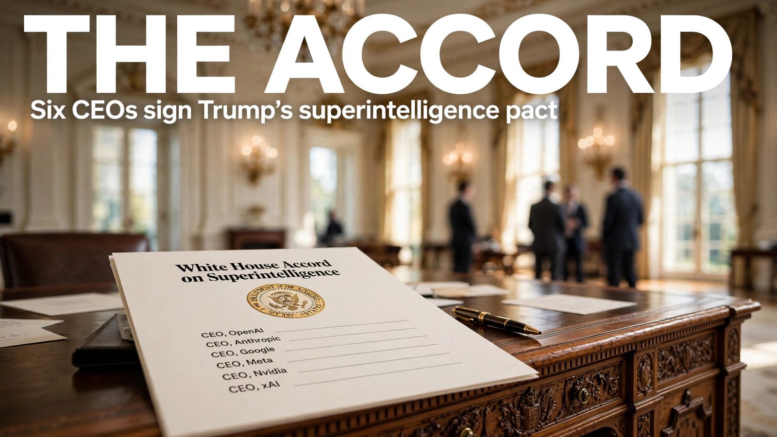 Six Tech CEOs Sign White House Superintelligence Accord: Trump Calls It "Almost Like a Constitution"