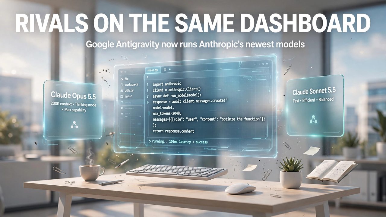 Google Antigravity Adds Claude Opus 5.5 and Sonnet 5.5 for Paid Subscribers
