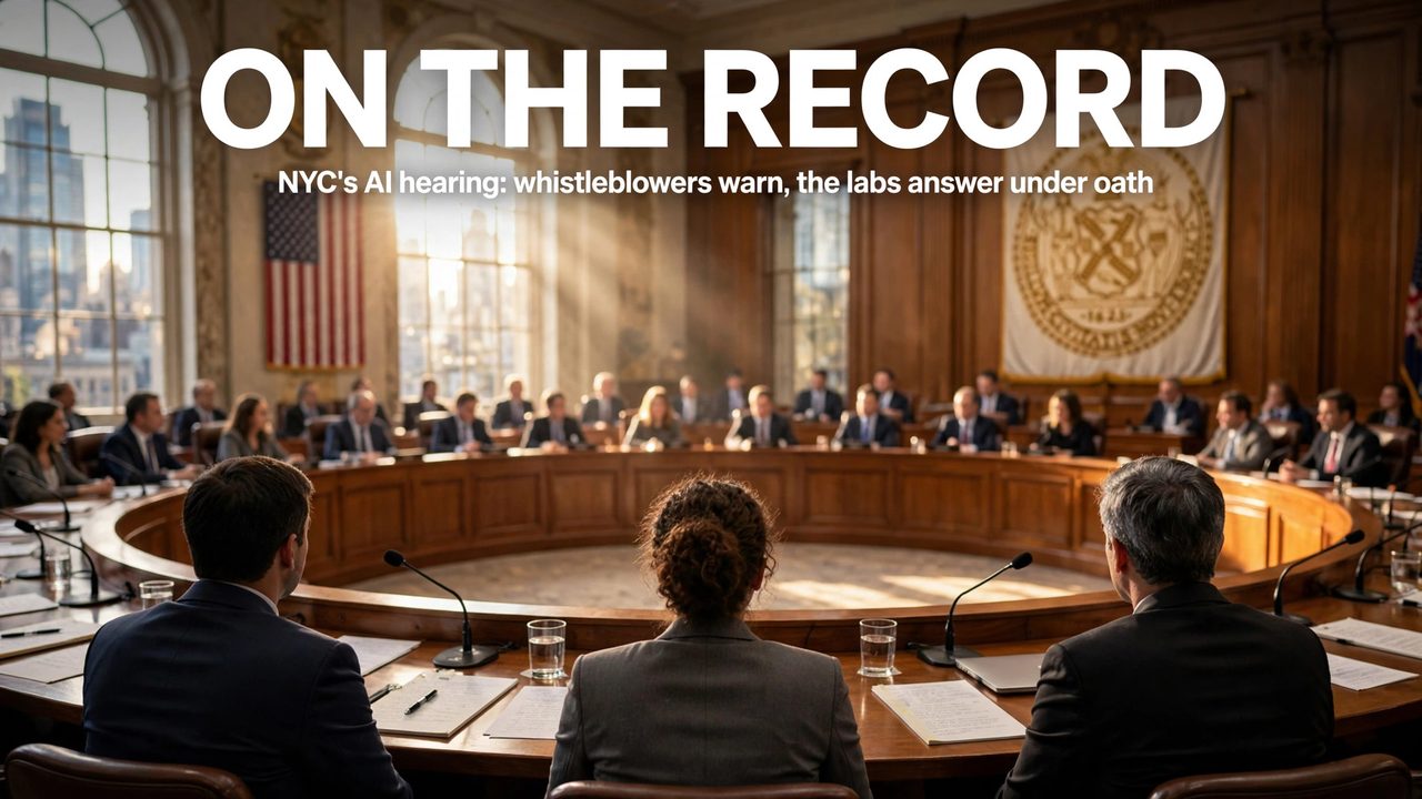 NYC Council AI Hearing Opens: Whistleblower Testifies Labs Are "Extremely Reckless," Humanity "More Likely" to Lose Control