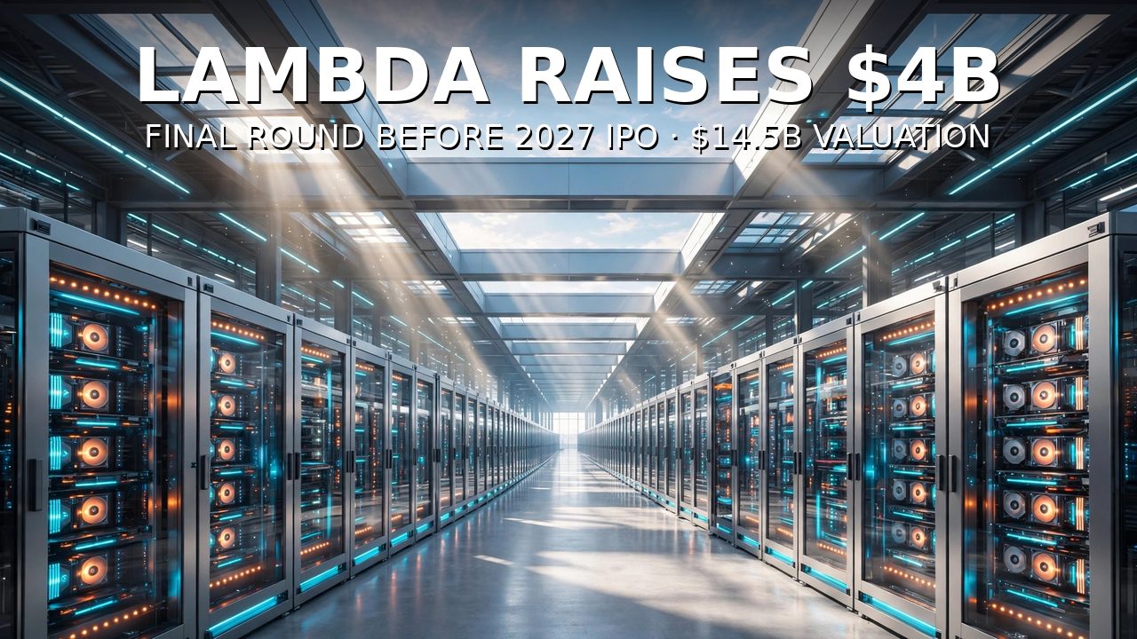 Lambda Seeks $4B in Final Pre-IPO Round at $14.5B Valuation: $35B of Its $50B Backlog Is One Customer