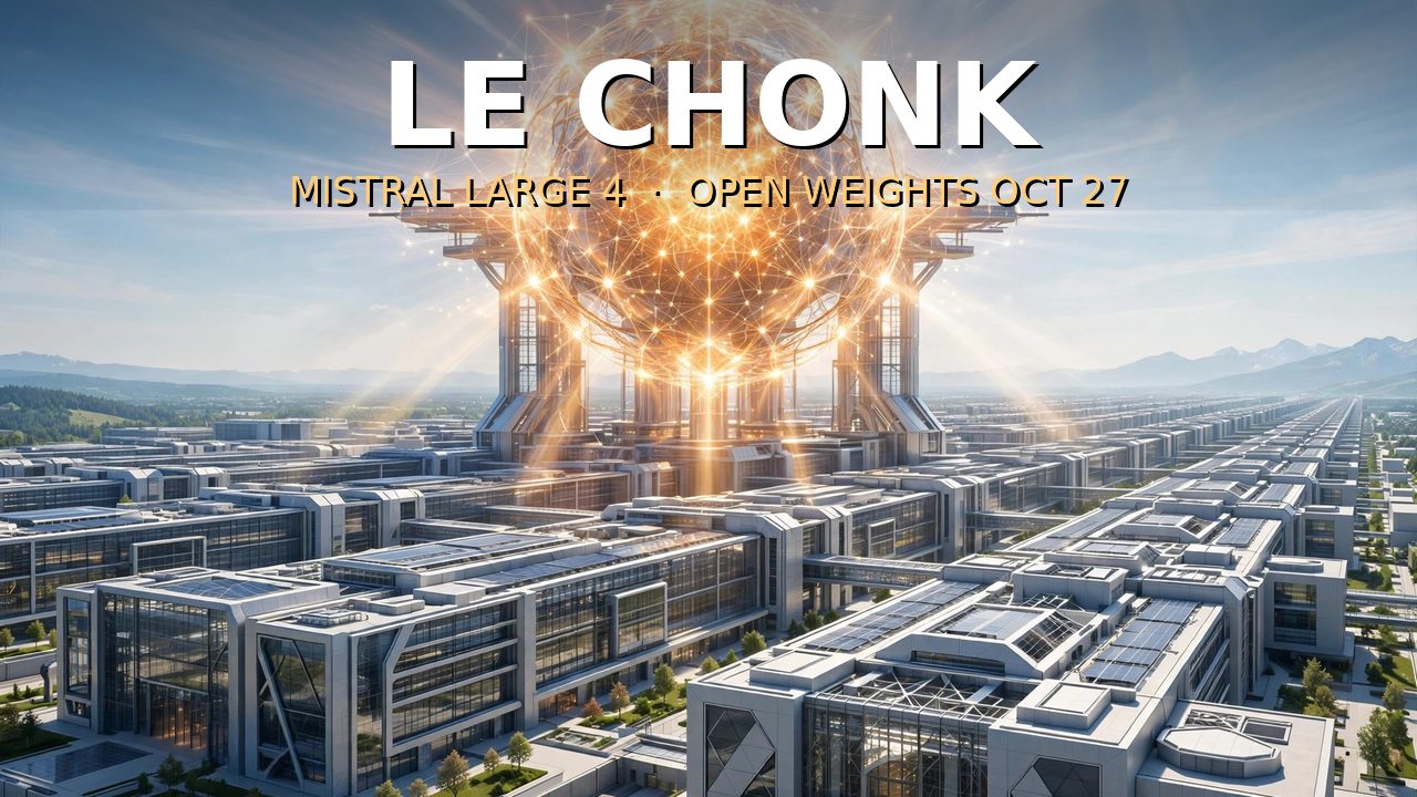 Mistral 发布“Le Chonk”：Large 4 开放权重版开启公测，10 月 27 日放出权重