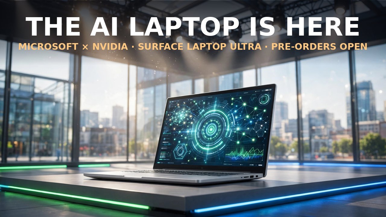 微软×英伟达开卖 Surface Laptop Ultra：称可本地运行 120B 模型，顶配约 7000 美元