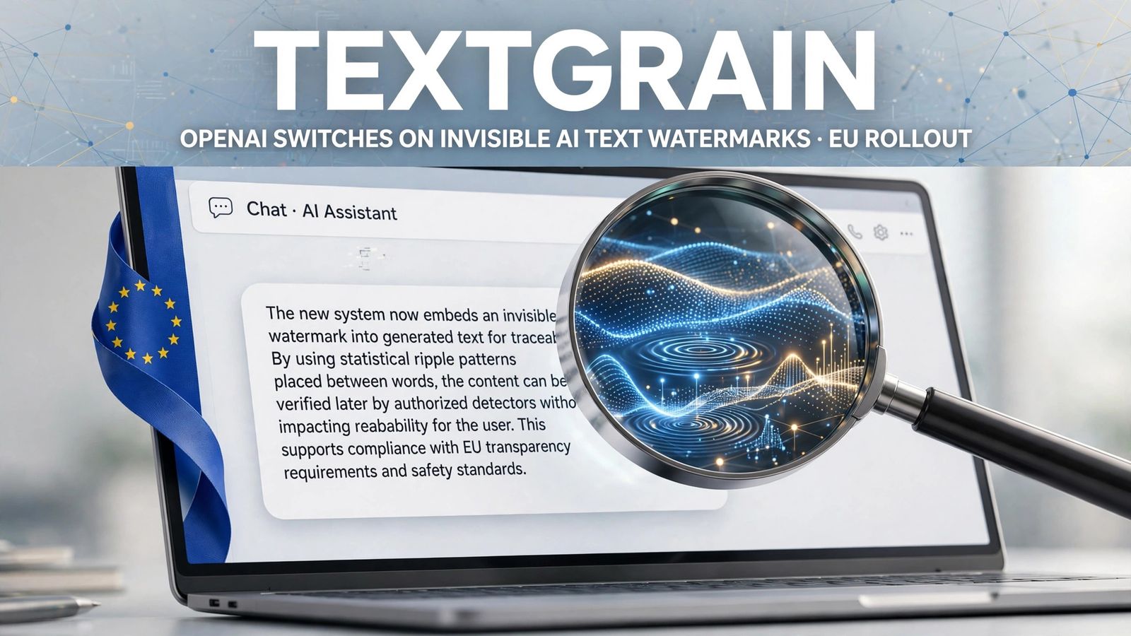OpenAI 推出文本水印 textGrain：欧盟 ChatGPT 和 Codex 将自动生效
